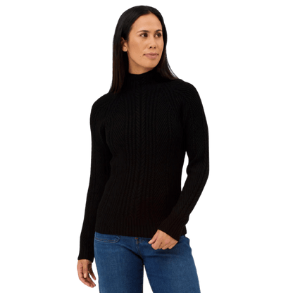 KRIMSON KLOVER WOMEN'S LYDIA MOCKNECK SWEATER - BLACK