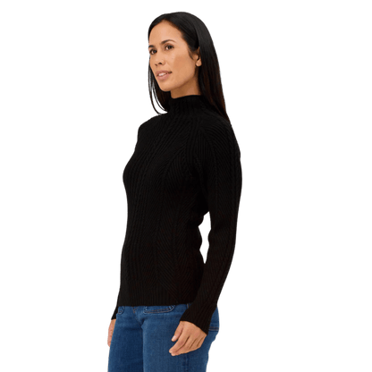 KRIMSON KLOVER WOMEN'S LYDIA MOCKNECK SWEATER - BLACK_SIDE ANGLE