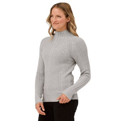 KRIMSON KLOVER WOMEN'S LYDIA MOCKNECK SWEATER - SILVER_SIDEANGLE