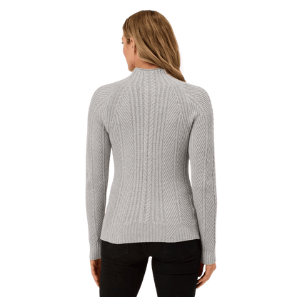 KRIMSON KLOVER WOMEN'S LYDIA MOCKNECK SWEATER - SILVER_BACKANGLE