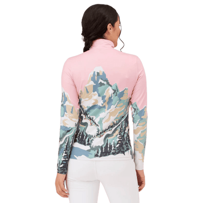 KRIMSON KLOVER WOMEN'S SKI POWER 1/4 ZIP BASELAYER TOP - MULTI_BACK ANGLE