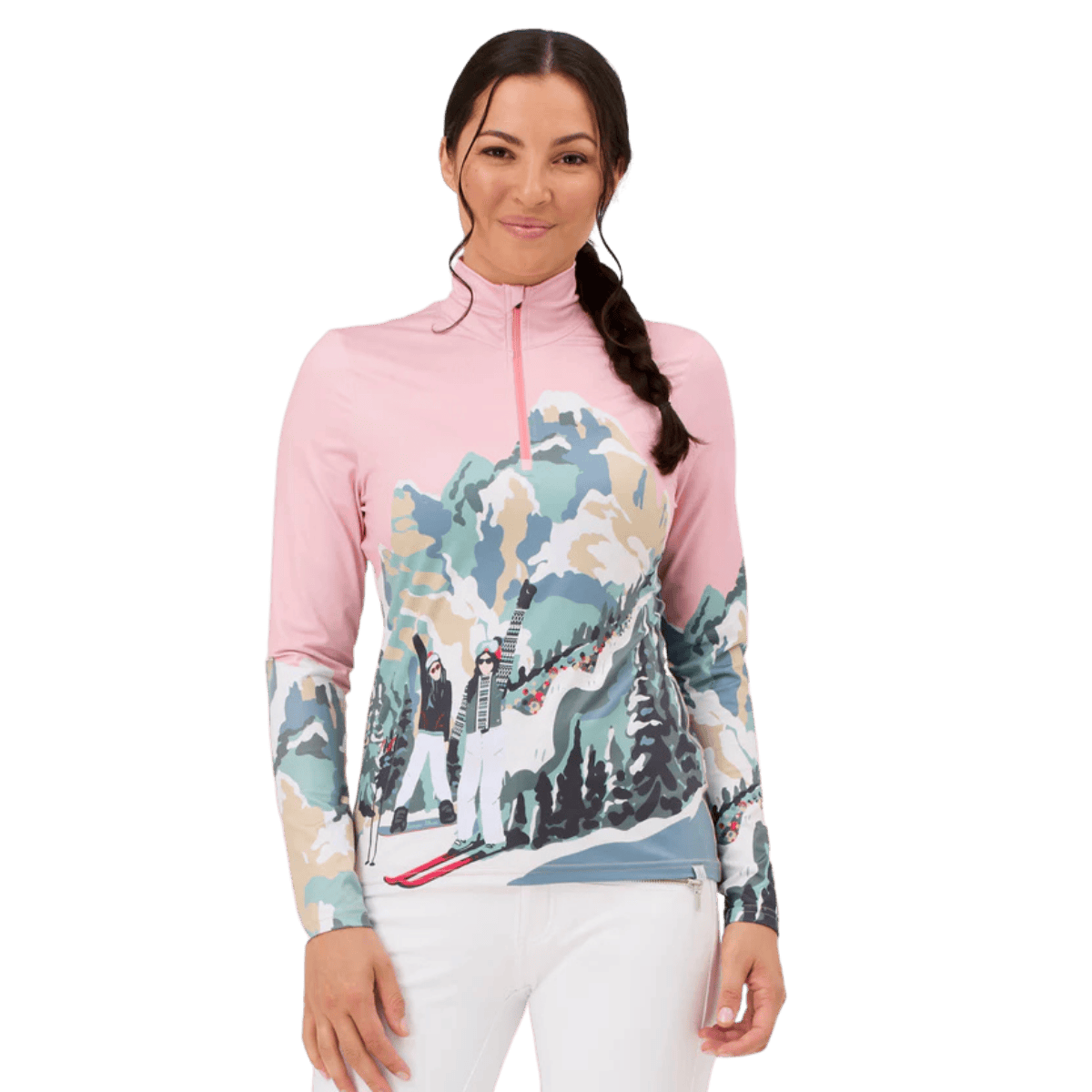 KRIMSON KLOVER WOMEN'S SKI POWER 1/4 ZIP BASELAYER TOP - MULTI