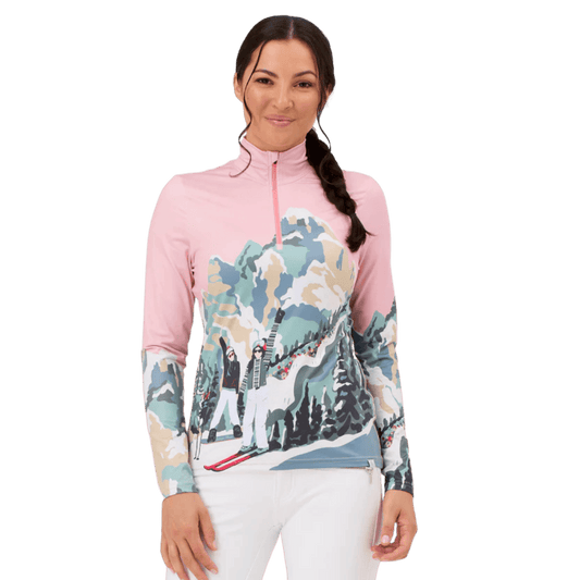 KRIMSON KLOVER WOMEN'S SKI POWER 1/4 ZIP BASELAYER TOP - MULTI
