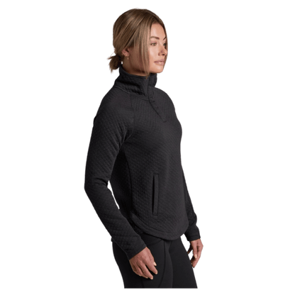 KUHL ARGENTA PULLOVER QUILTED MERINO - BLACK - SIDE VIEW