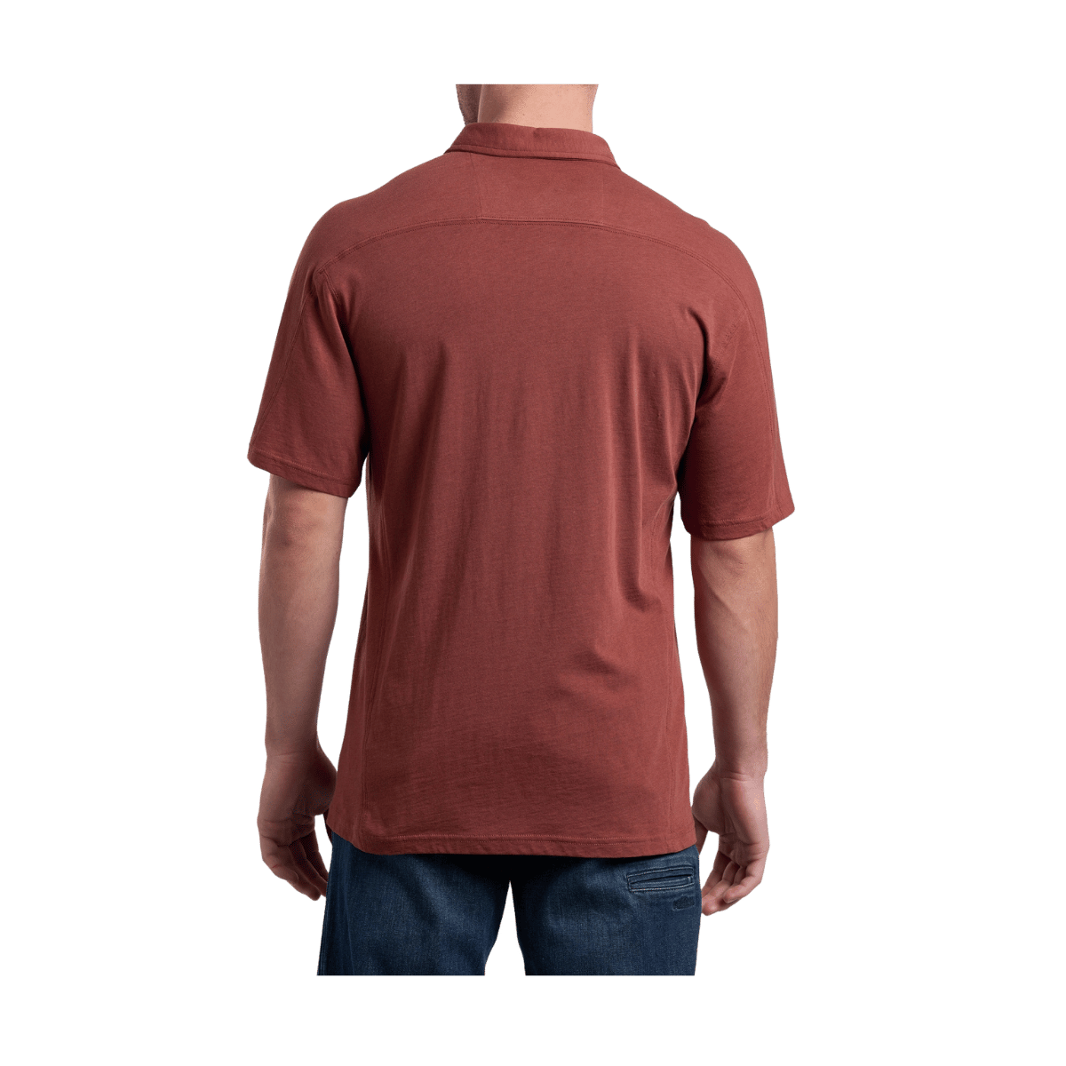 KUHL MEN'S BRAZEN KÜHLDRY POLO - SUNDRIED TOMATO - BACK VIEW