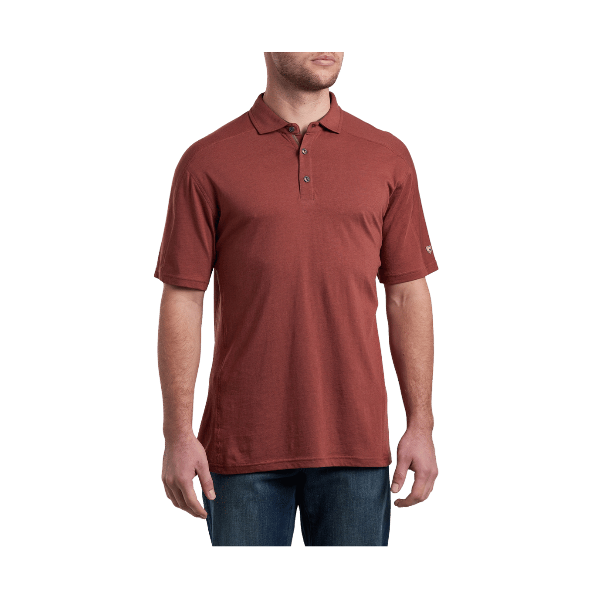 KUHL MEN'S BRAZEN KÜHLDRY POLO - SUNDRIED TOMATO - FRONT VIEW