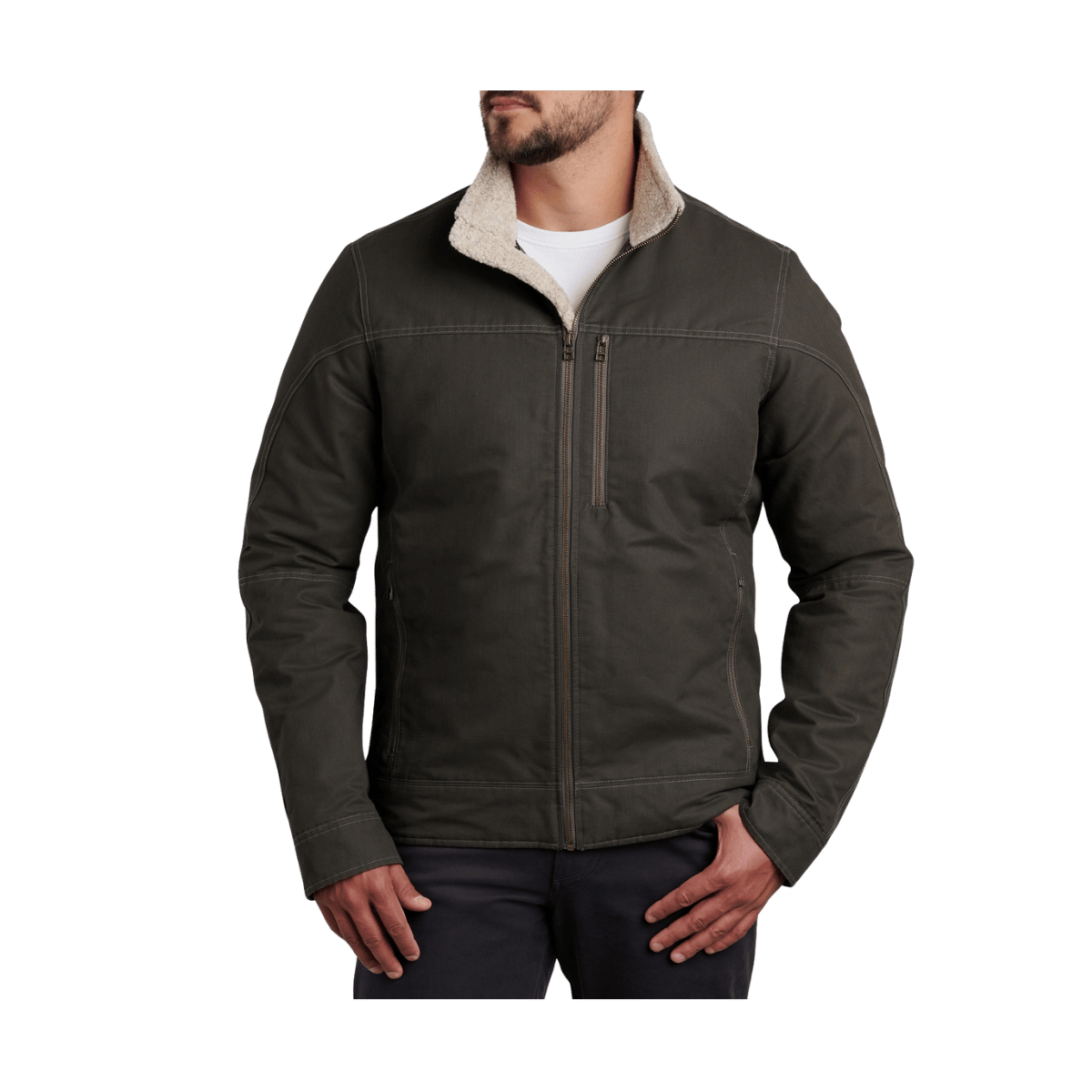 KUHL BURR INSULATED JACKET - GUN METAL - FRONT VIEW