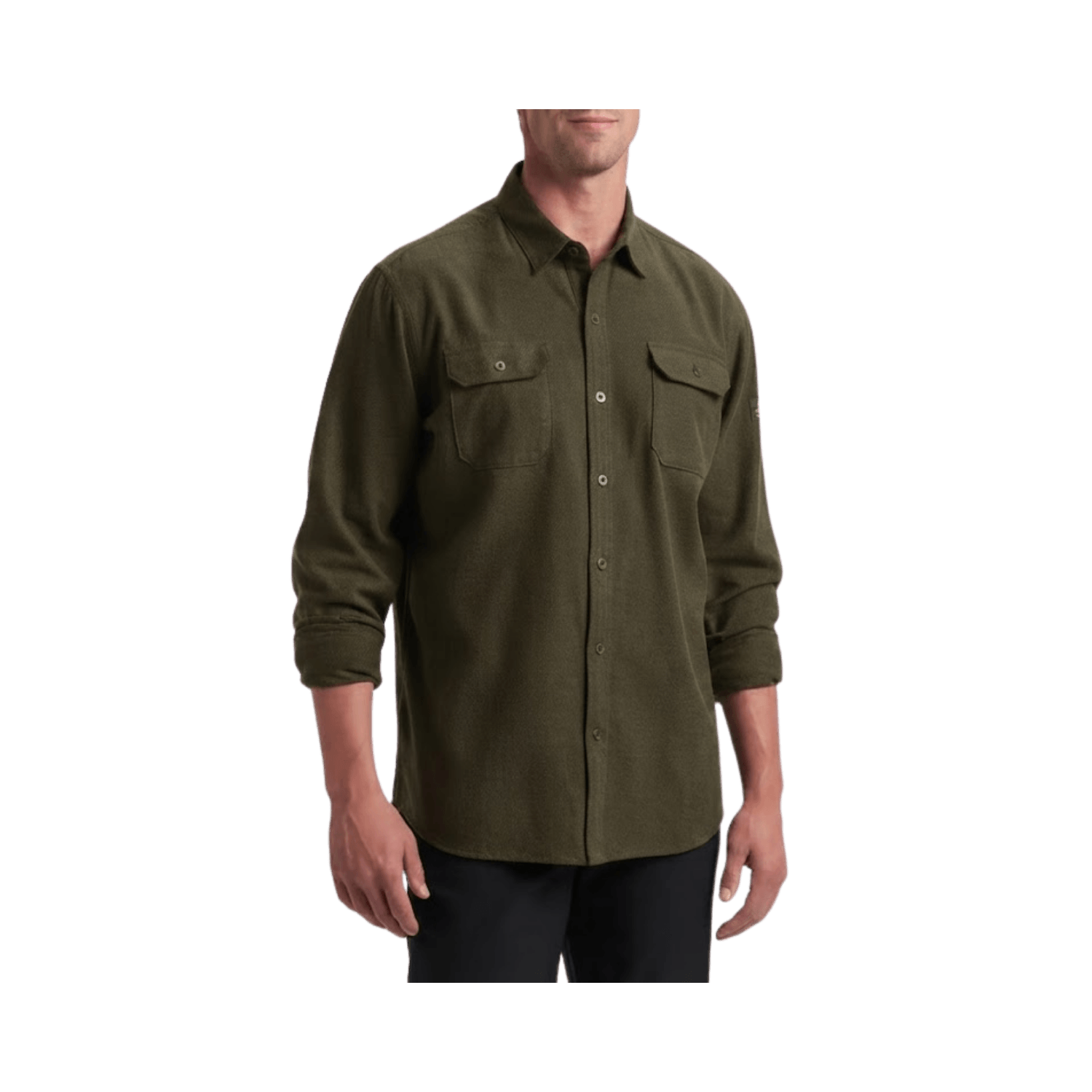 KUHL DESCENDR FLANNEL LS OLIVE NIGHT