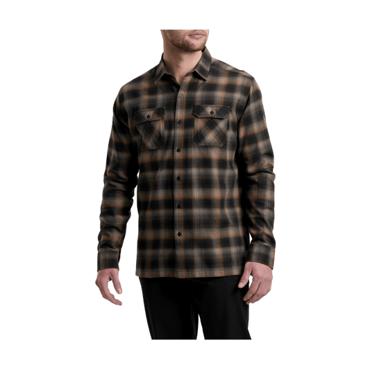 KUHL MEN'S DILLINGR FLANNEL LONG SLEEVE - DESERT NIGHT - FRONT VIEW