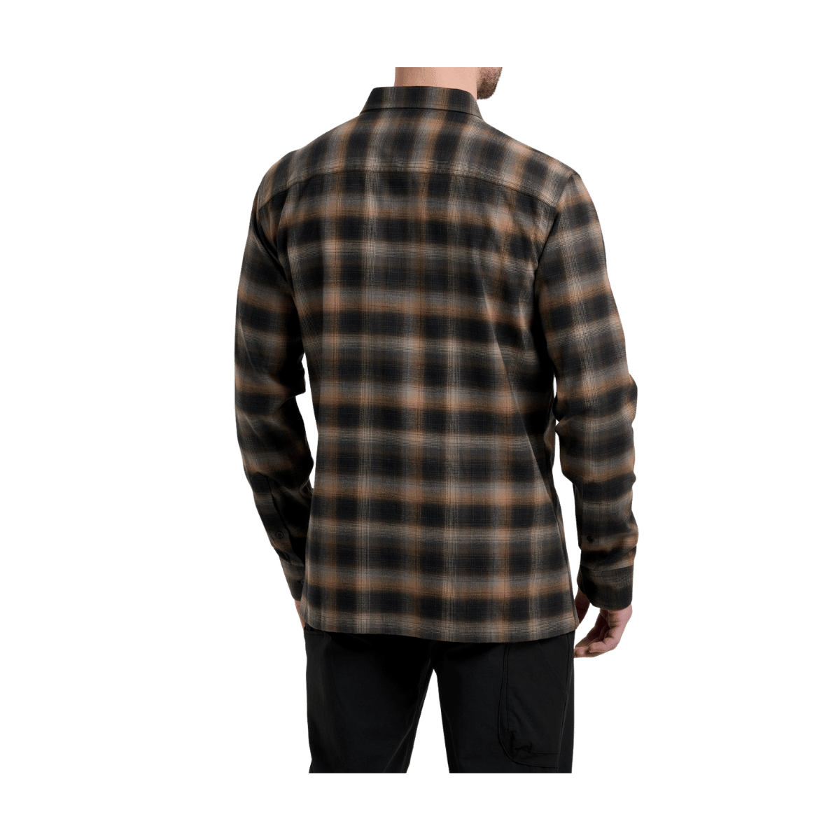 KUHL MEN'S DILLINGR FLANNEL LONG SLEEVE - DESERT NIGHT - BACK VIEW