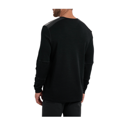 KUHL MEN'S DOWNHILL RACR MERINO CREW LONG SLEEVE - KOAL - BACK VIEW