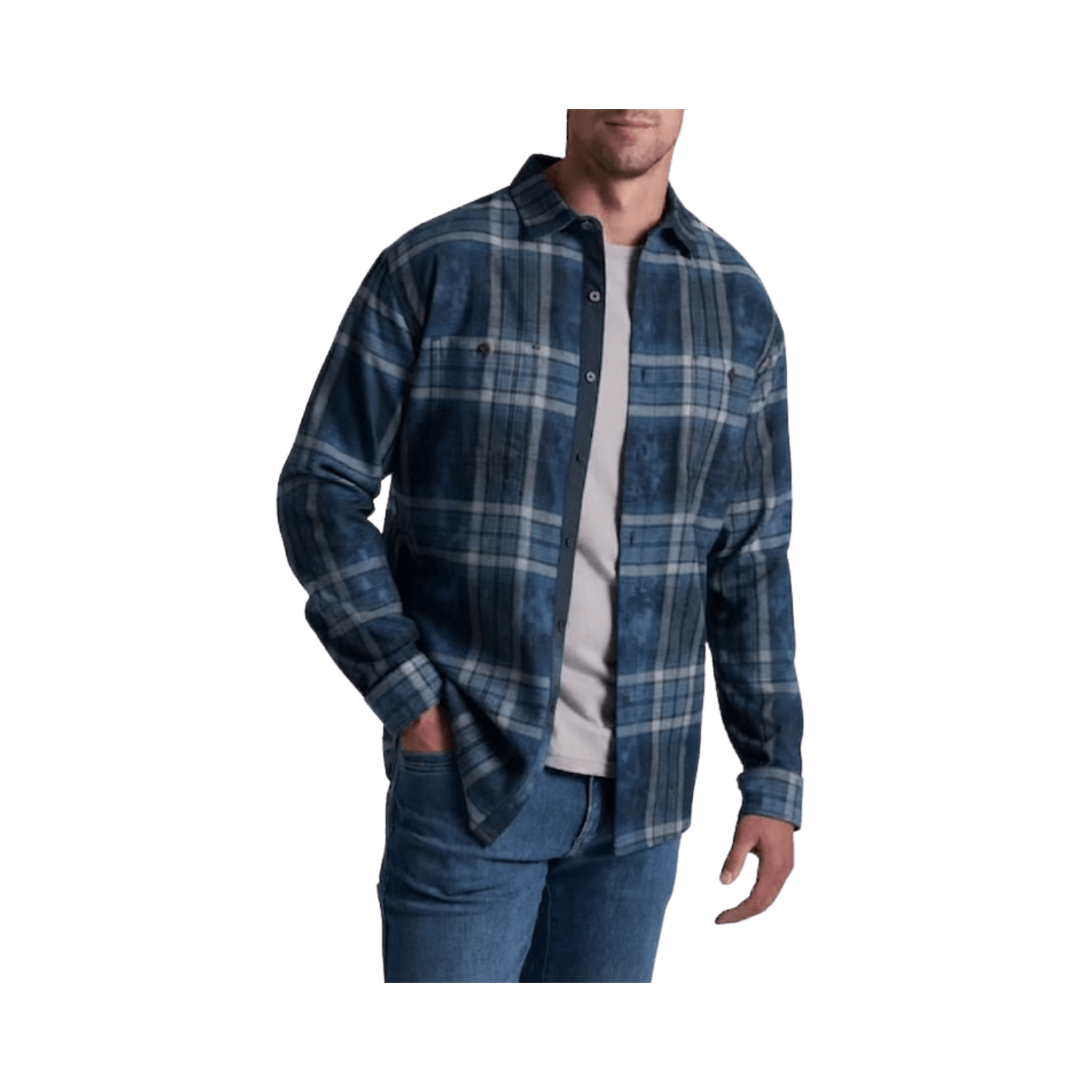 KUHL FUGITIVE FLANNEL LS MIXED INDIGO