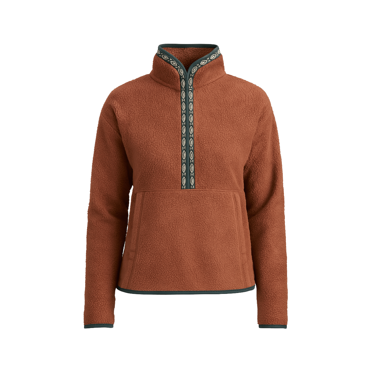 KUHL WOMEN'S HYGGE FLEECE 1/2 ZIP LONG SLEEVE - MOCHA