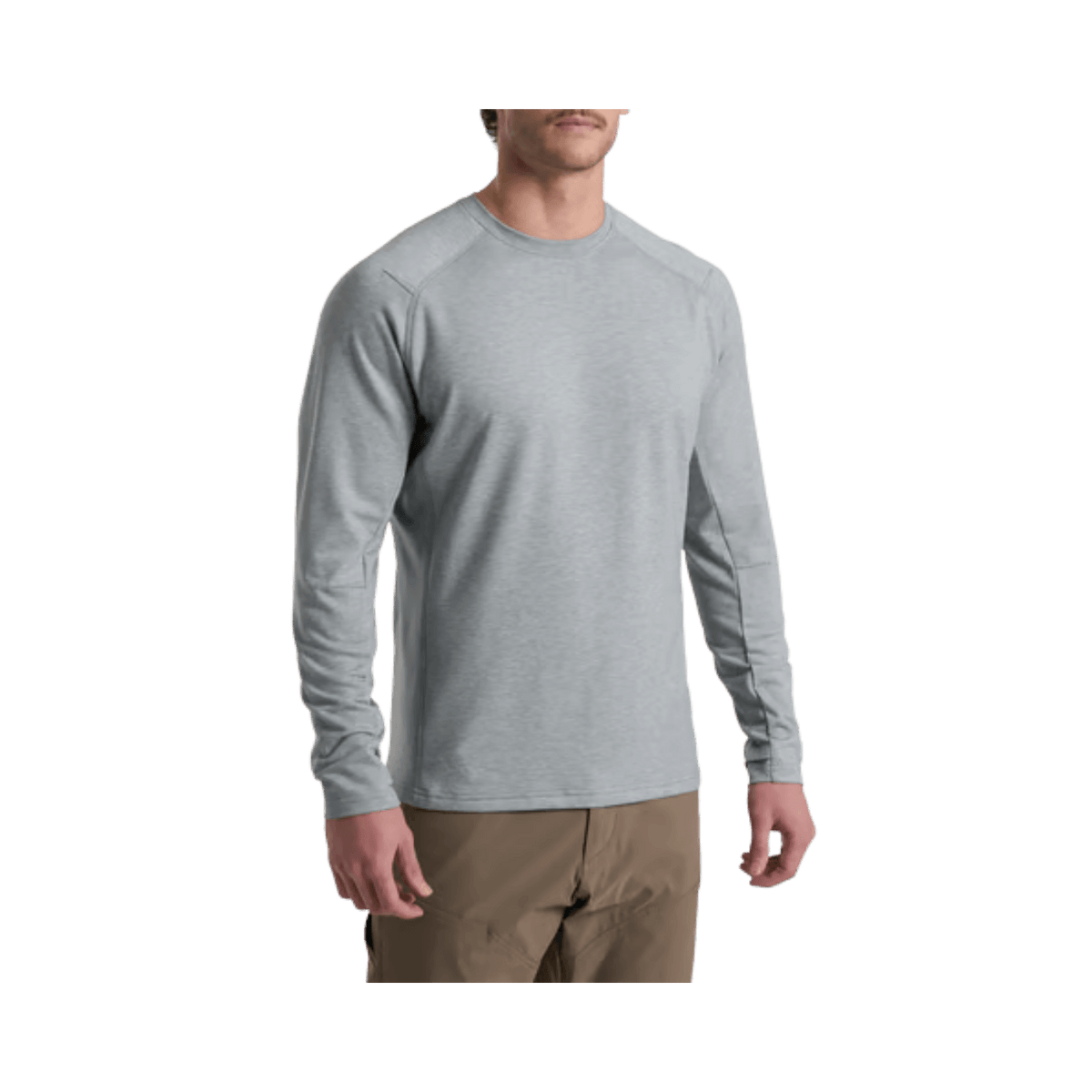 KUHL INFLUX LONG SLEEVE CREW NECK- HEATHER GREY