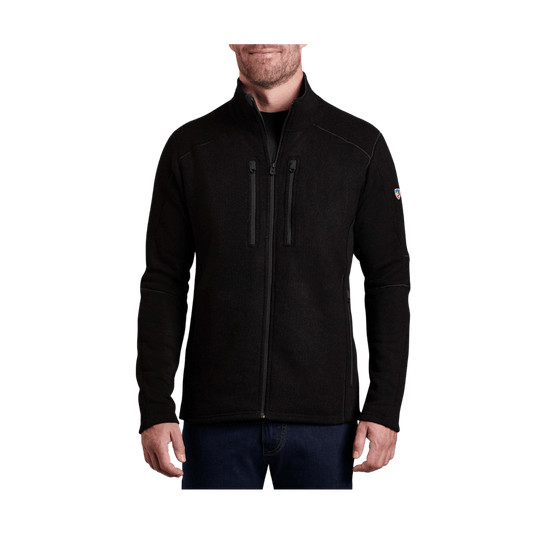 KUHL INTERCEPTR FULL ZIP - BLACK - FRONT VIEW