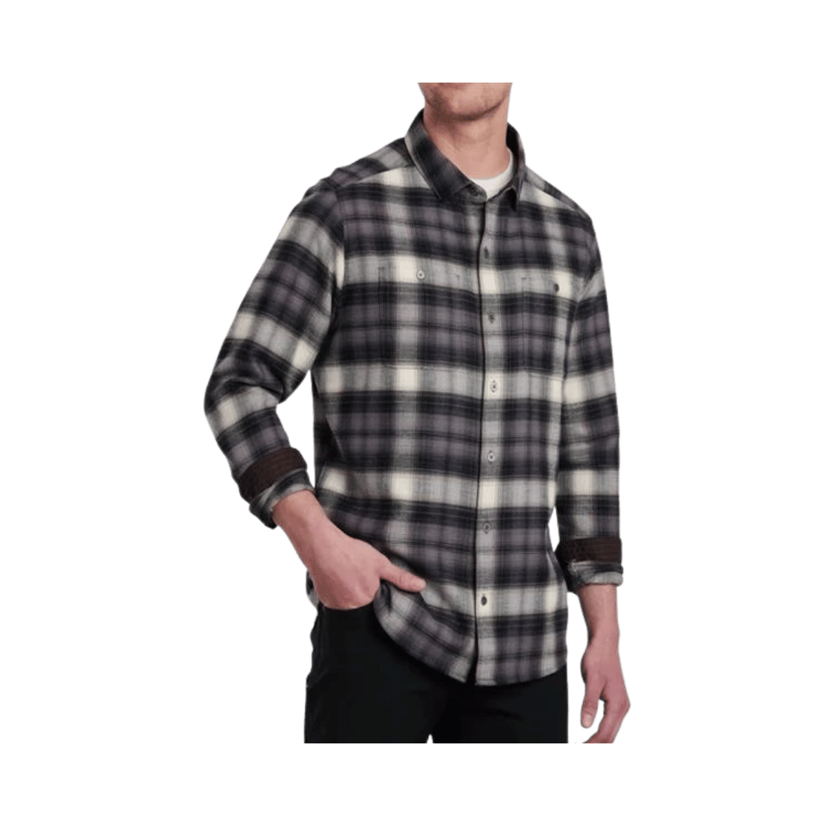 KUHL LAW FLANNEL LS BLACK SAND