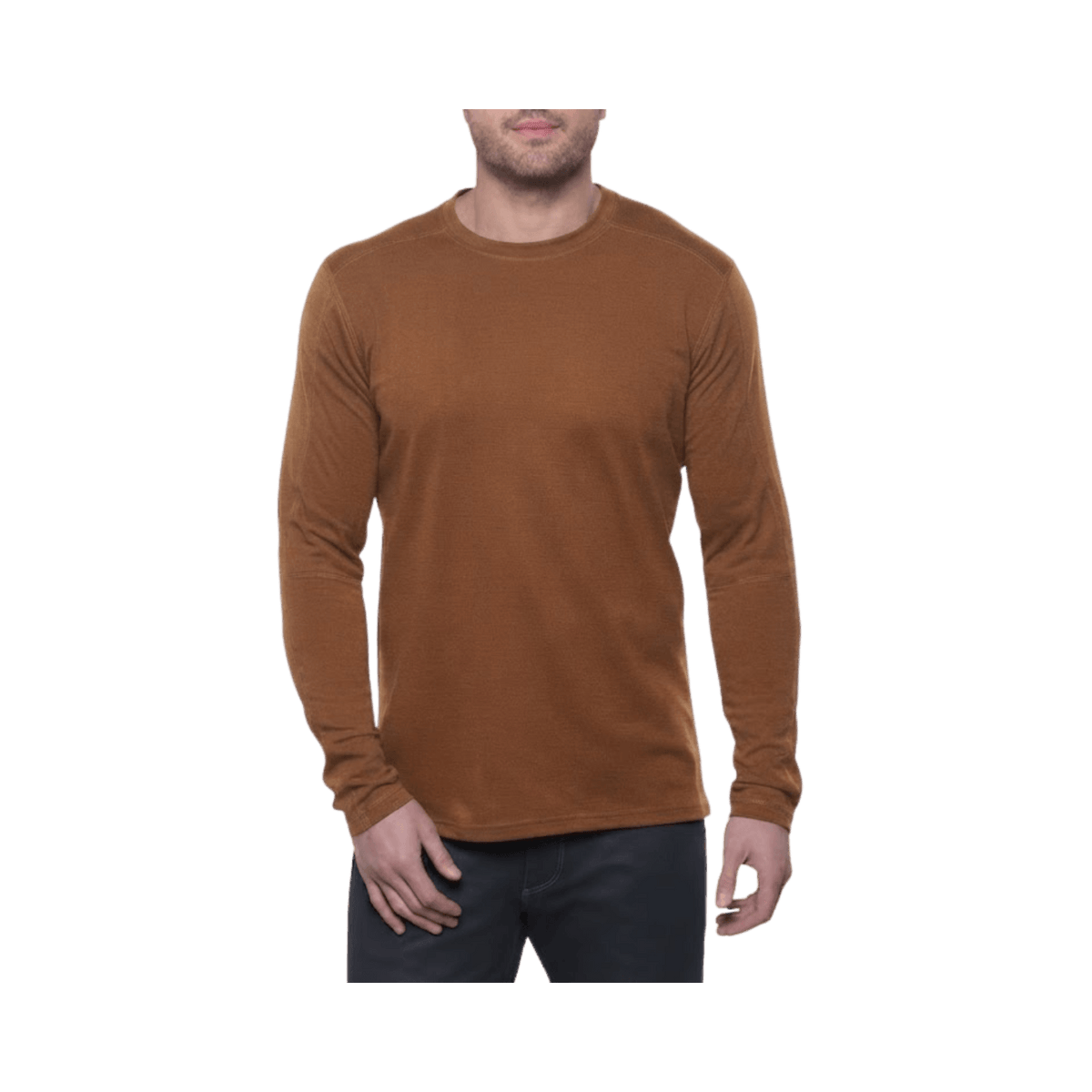 KUHL LS BRAVADO CREW NECK SADDLE BROWN