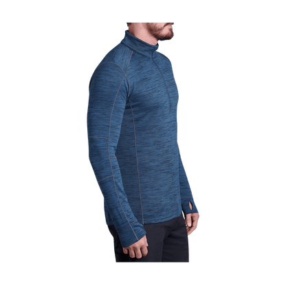 KUHL MEN'S 1/4 ZIP ALLOY - MIDNIGHT - SIDE VIEW