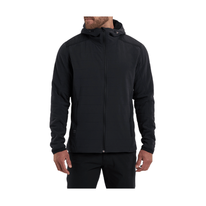 KUHL MEN'S AERO FLEECE HOODY - BLACKOUT - FRONT VIEW