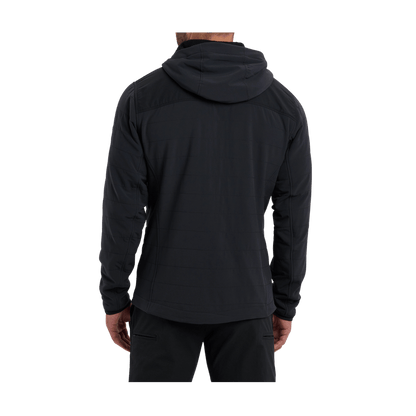 KUHL MEN'S AERO FLEECE HOODY - BLACKOUT - BACK VIEW