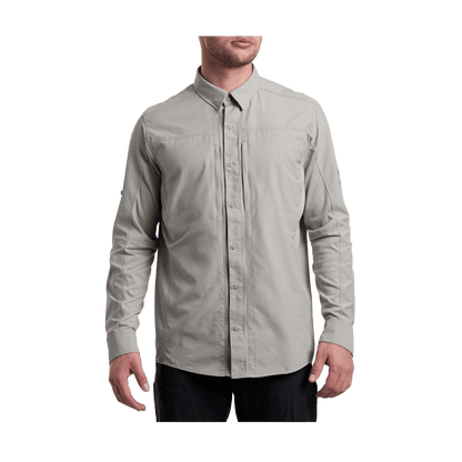 KUHL MEN'S AIRSPEED LONG SLEEVE SHIRT - CLOUD GRAY - FRONT VIEW