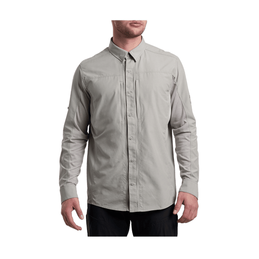 KUHL MEN'S AIRSPEED LONG SLEEVE SHIRT - CLOUD GRAY - FRONT VIEW
