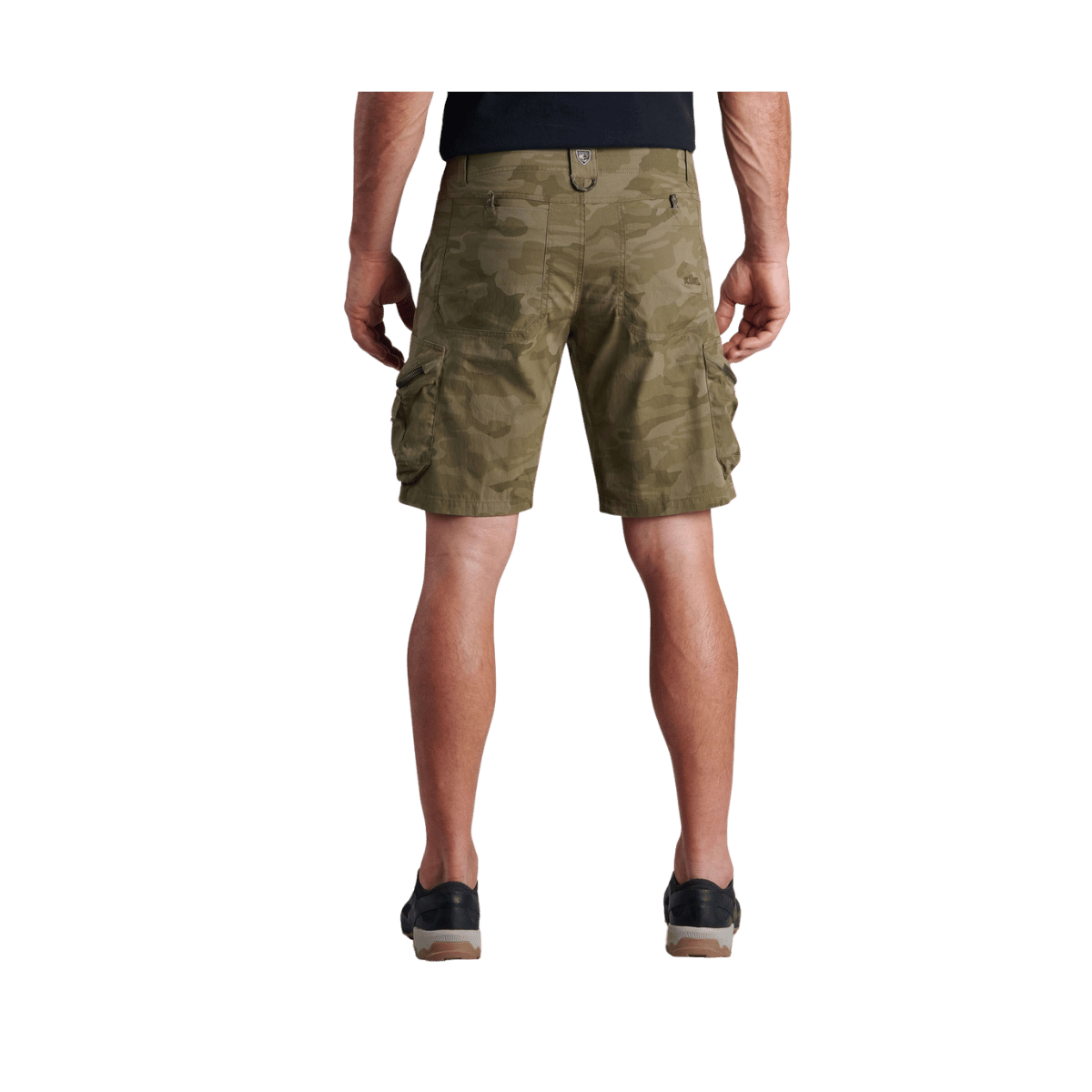 KUHL MEN'S AMBUSH CARGO SHORT 12" - GREEN CAMO - BACK VIEW
