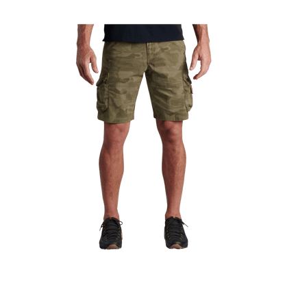 KUHL MEN'S AMBUSH CARGO SHORT 12" - GREEN CAMO - FRONT VIEW