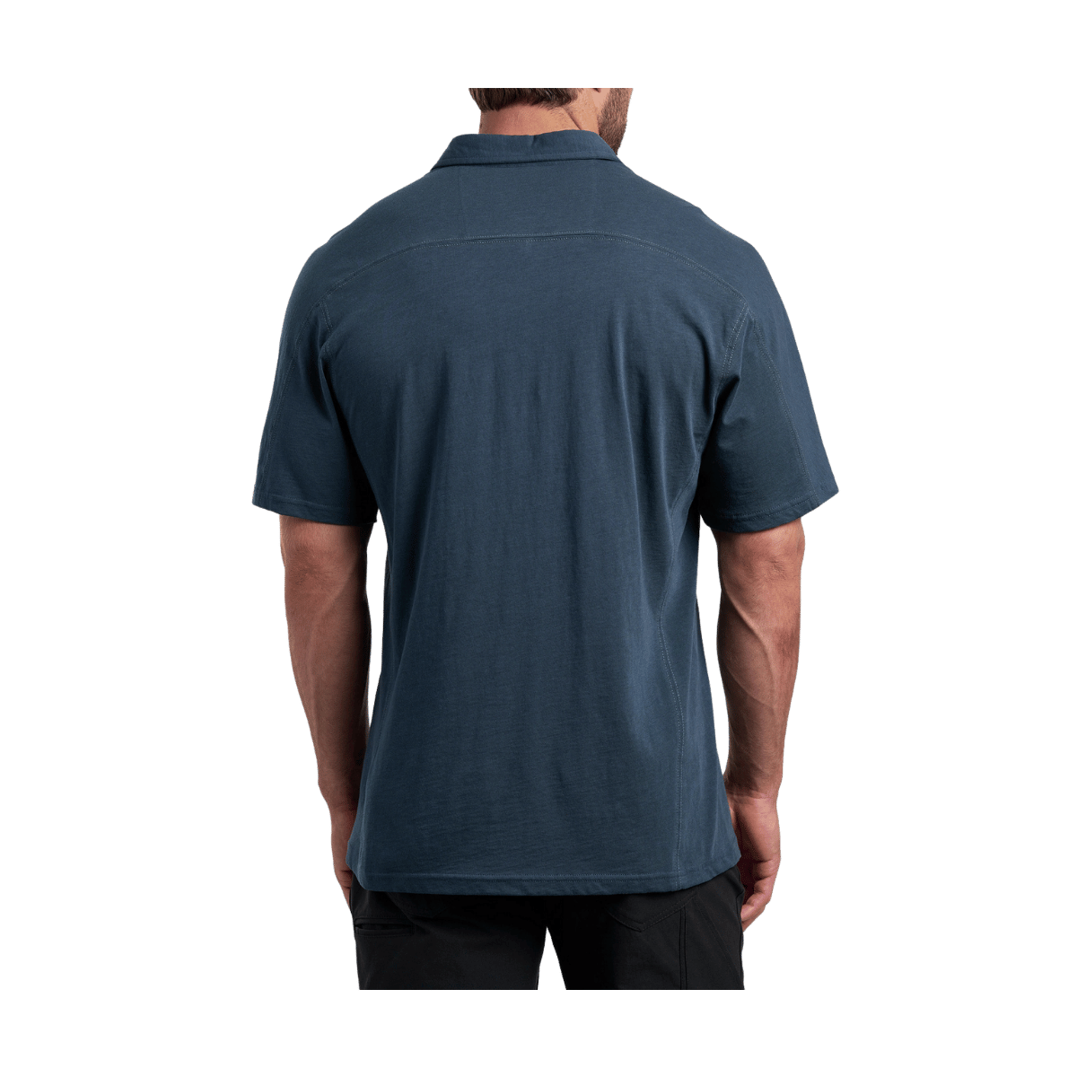 KUHL MEN'S BRAZEN KUHLDRY POLO - PIRATE BLUE - BACK VIEW