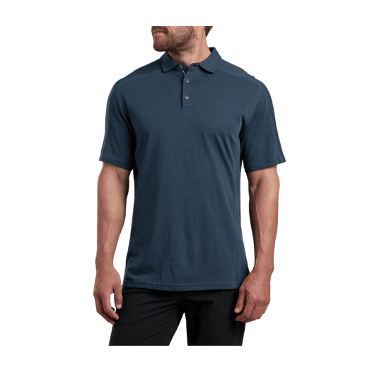 KUHL MEN'S BRAZEN KUHLDRY POLO - PIRATE BLUE - FRONT VIEW