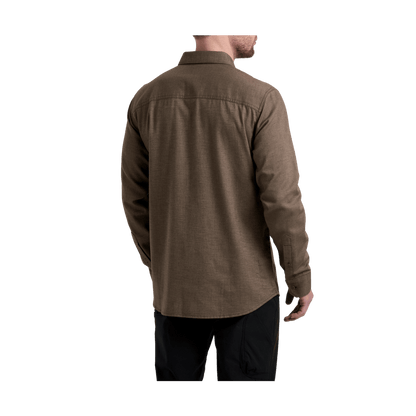 KUHL MEN'S DESCENDR FLANNEL LONG SLEEVE - SAND STORM - BACK VIEW