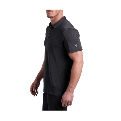 KUHL MEN'S ENGINEERED POLO - BLACK - SIDE VIEW