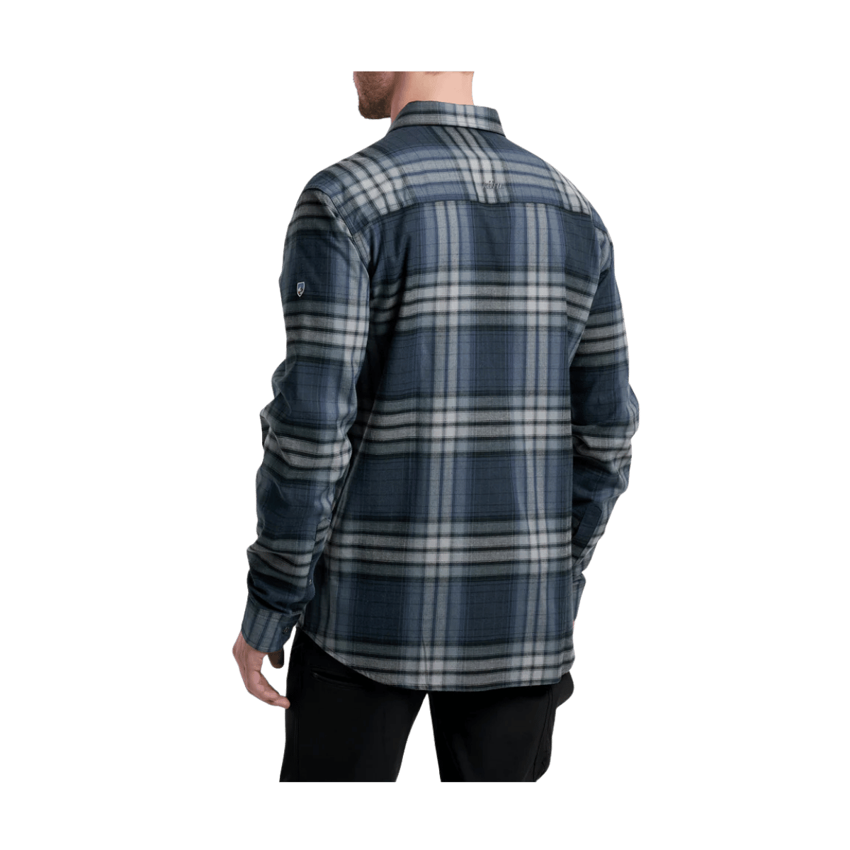 KUHL MEN'S FUGITIVE FLANNEL LONG SLEEVE - CITY NIGHT - BACK VIEW