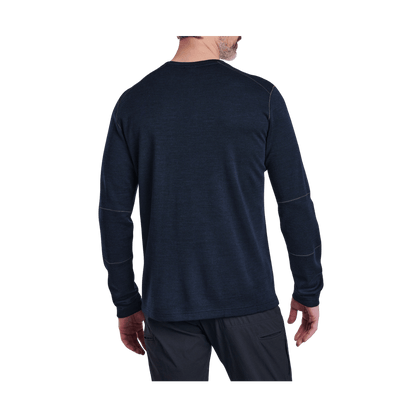 KUHL MEN'S INVIGORATR CREW NECK SWEATER - PIRATE BLUE - BACK VIEW