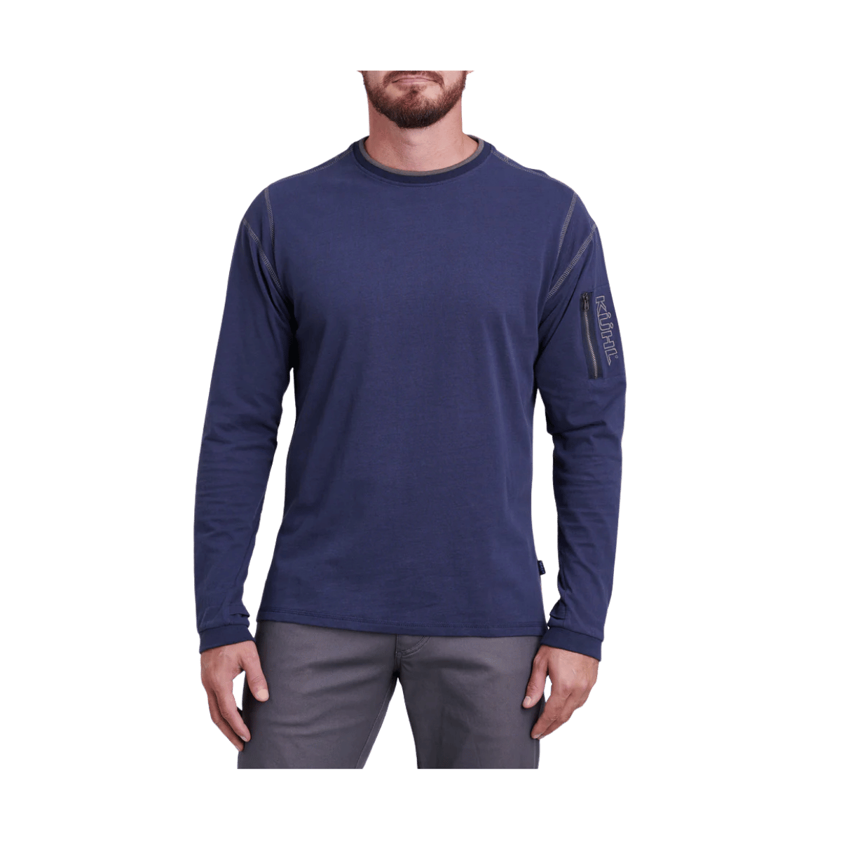 KUHL MEN'S KOMMANDO CREW - MUTINY BLUE - FRONT VIEW