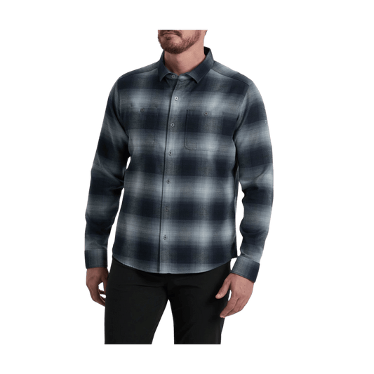 KUHL MEN'S LAW FLANNEL LONG SLEEVE - CITY NIGHT - FRONT VIEW