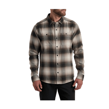 KUHL MEN'S LAW FLANNEL LONG SLEEVE - QUICKSAND - FRONT VIEW