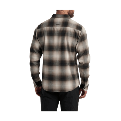 KUHL MEN'S LAW FLANNEL LONG SLEEVE - QUICKSAND - BACK VIEW