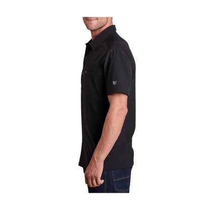 KUHL MEN'S RENEGADE SHORT SLEEVE SHIRT - BLACKOUT - SIDE VIEW