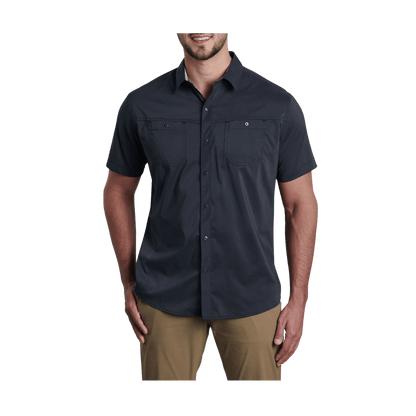 KUHL MEN'S STEALTH SHORT SLEEVE SHIRT - BLACKOUT - FRONT VIEW