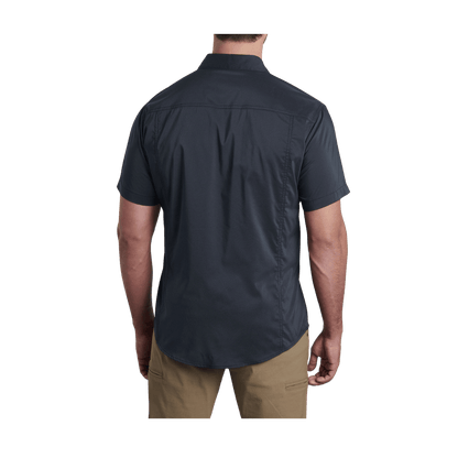 KUHL MEN'S STEALTH SHORT SLEEVE SHIRT - BLACKOUT - BACK VIEW