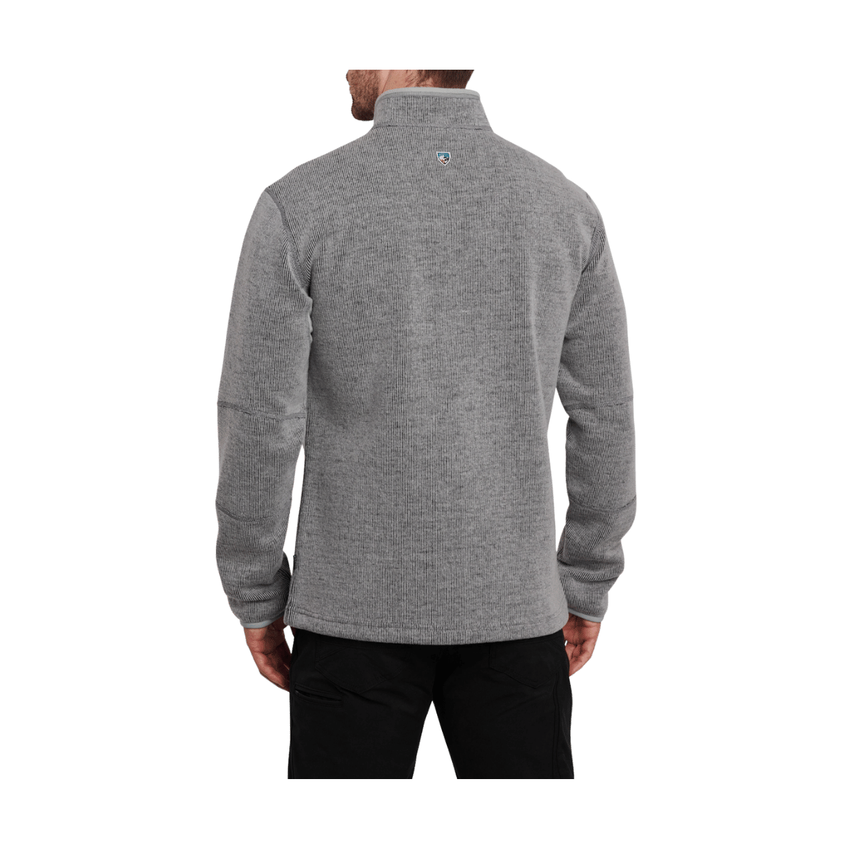KUHL MEN'S THOR 1/4 ZIP SWEATER - CLOUD GRAY - BACK VIEW