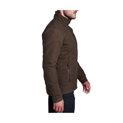 KUHL MEN'S WYLDEFIRE INSULATED HOODY - TURKISH COFFEE - SIDE VIEW