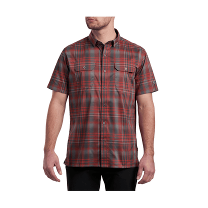 KUHL MEN'S RESPONSE SHORT SLEEVE SHIRT - MOLTEN ROCK - FRONT VIEW