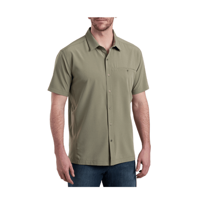 KUHL MEN'S RENEGADE SHORT SLEEVE SHIRT - LUNAR GREEN - FRONT VIEW
