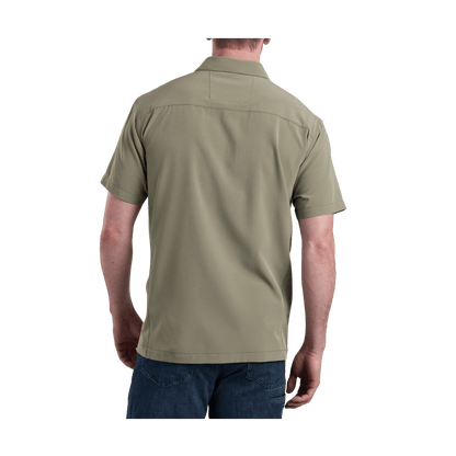 KUHL MEN'S RENEGADE SHORT SLEEVE SHIRT - LUNAR GREEN - BACK VIEW
