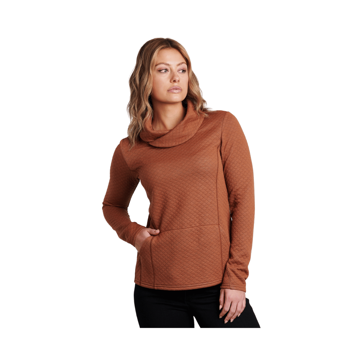 KUHL WOMEN'S ATHENA PULLOVER - COPPER - FRONT VIEW
