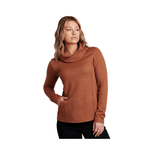 KUHL WOMEN'S ATHENA PULLOVER - COPPER - FRONT VIEW