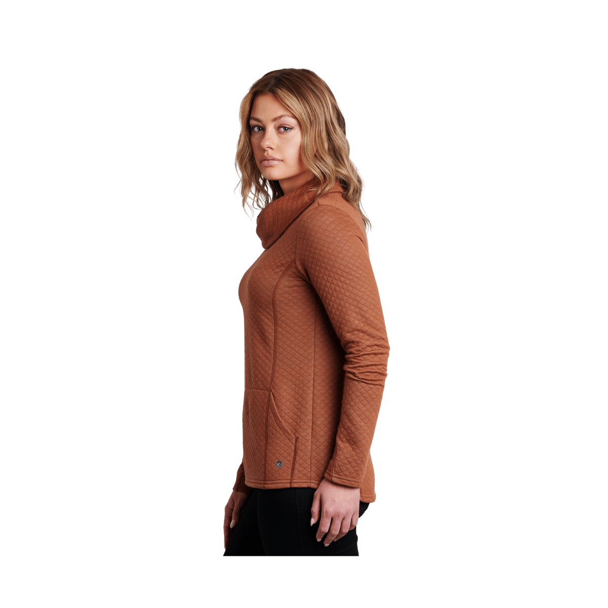 KUHL WOMEN'S ATHENA PULLOVER - COPPER - SIDE VIEW