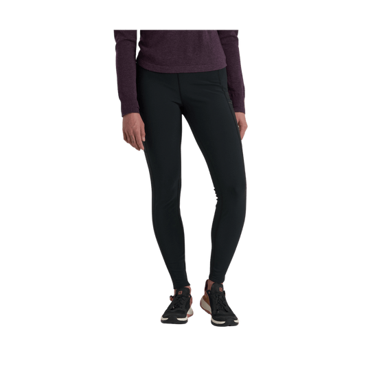 KUHL WOMEN'S FROST SOFTSHELL TIGHT - RAVEN - FRONT VIEW